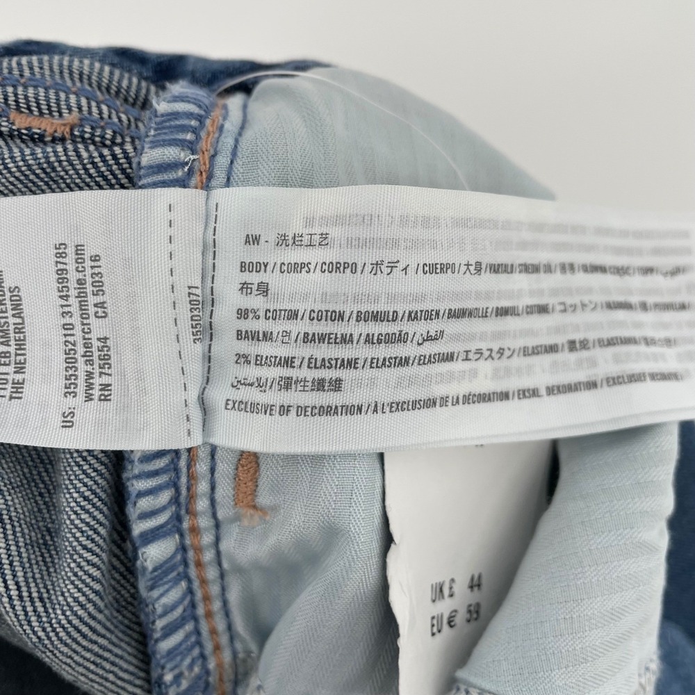 Hollister Low-Rise 90s Vintage Straight Distressed Jeans Blue 11R W30 L31 - Picture 5 of 11